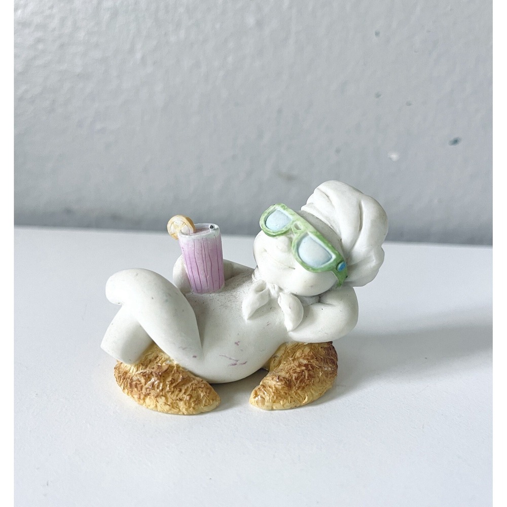 Pillsbury DoughBoy AUGUST Calendar Figurine Danbury Vtg‎ 1997 BEACH 3"